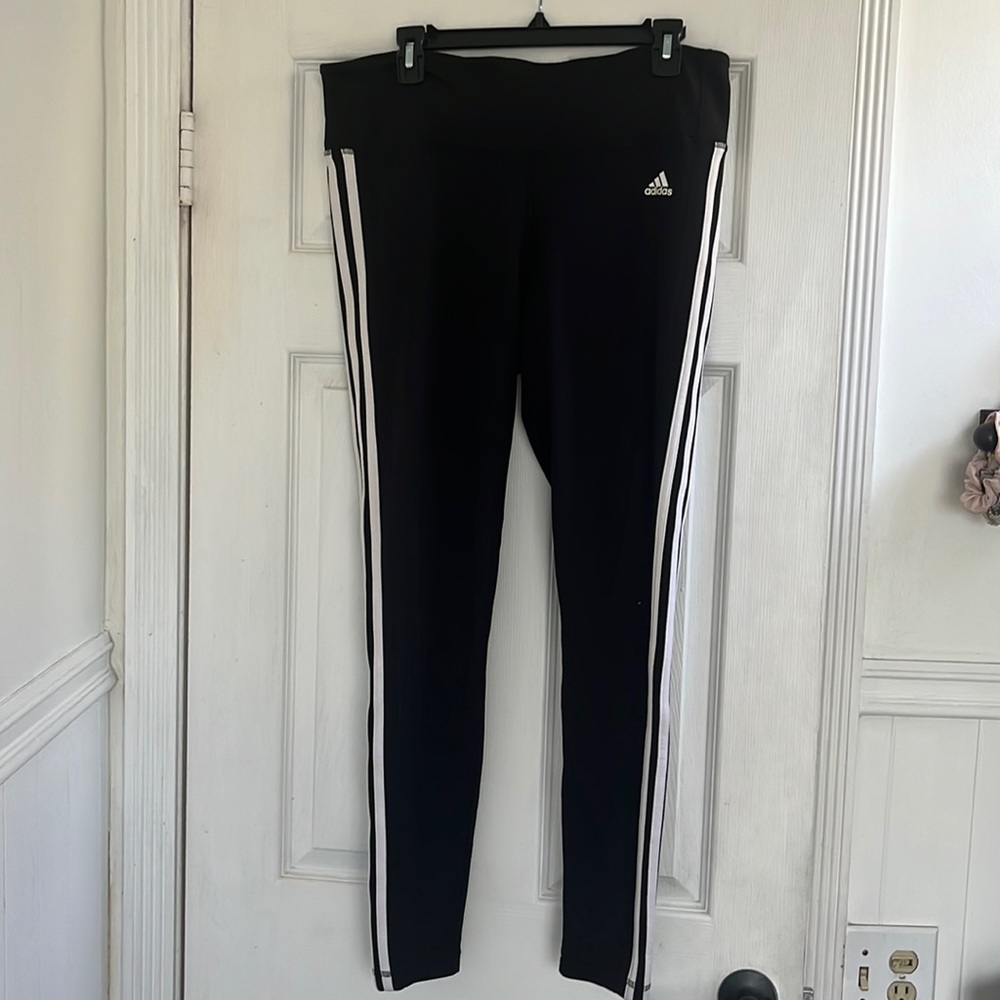 Adidas Three Stripe Climalite Leggings